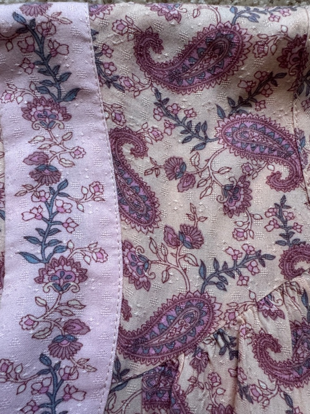 Lucky Brand Pink Paisley Sleeveless Blouse-XS - Picture 5 of 5